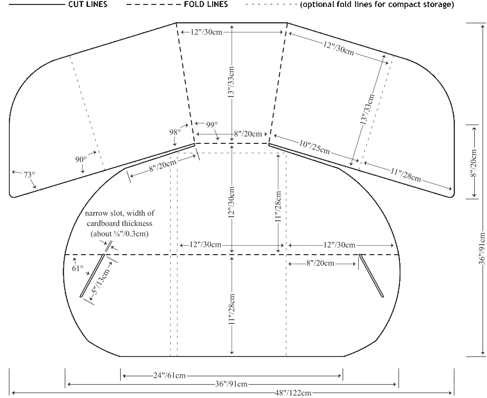 Voici le plan du cookit cuiseur. Très facile à monter, on peut le fabriquer à partir de matériaux très basique comme l'alluminium et le carton.